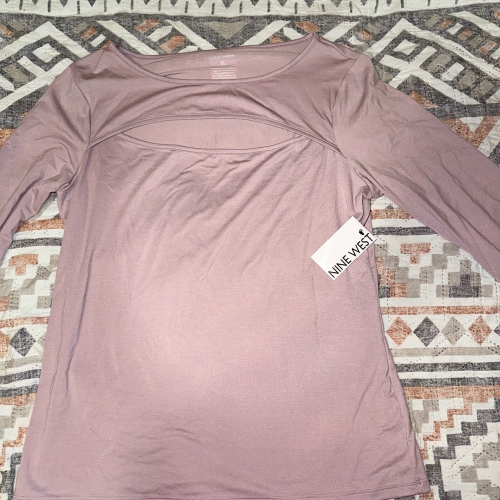Nine West Women's Dusty Pink Blouse